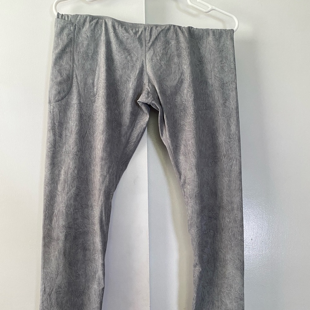 Grey/Green Stone Wash Leggings